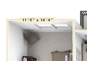 B3 - 2 Bed - 2 Bath With Den Floor Plan B3 - 2 Bed - 2 Bath With Den Floor Plan at Avant Apartments, Carmel, 46032